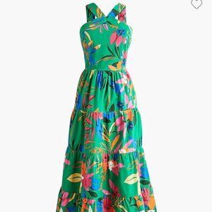 New J Crew Factory Tropical Tiered Halter Dress